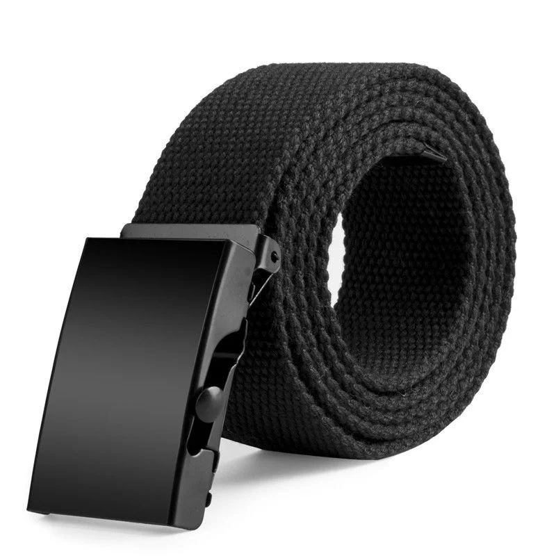 

Automatic Buckle Long Canvas Belt Men's Designer Belts Jeans Waistband Waist Strap Belts Strap Male cinturones hombre