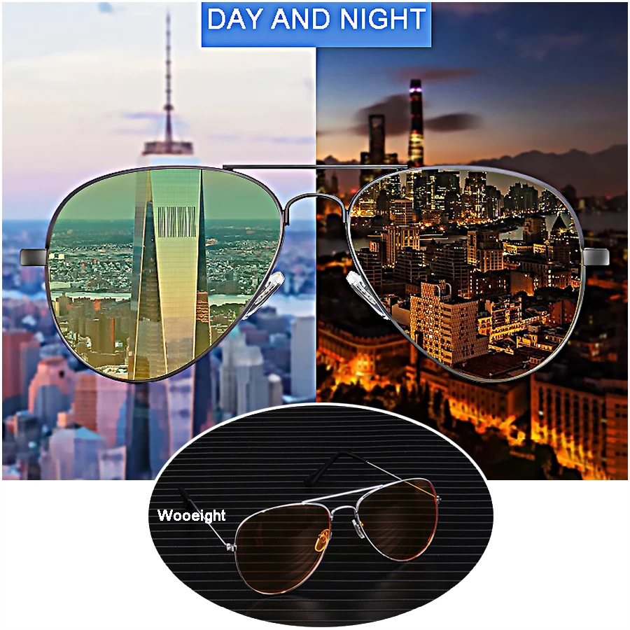 Car Day Night  Vision Goggles Sunglasses Yellow Anti-glaring Decoration Alloy Frame Universal Driver Glasses (6)