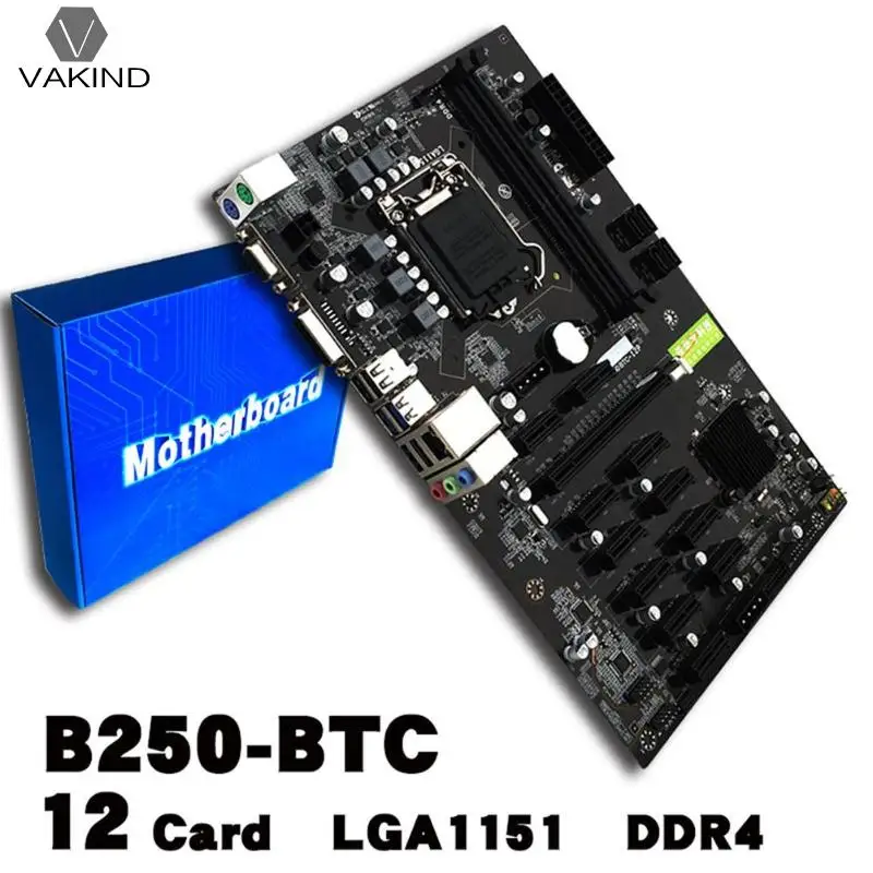VAKIND B250 font b Mining b font Board Expert Motherboard Video Graphics Card Interface Support GTX1050TI