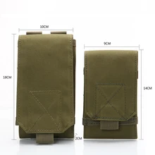 Novo saco de telefone tático ao ar livre molle exército camo camuflagem saco gancho loop cinto bolsa 1000d náilon pacote móvel(China)