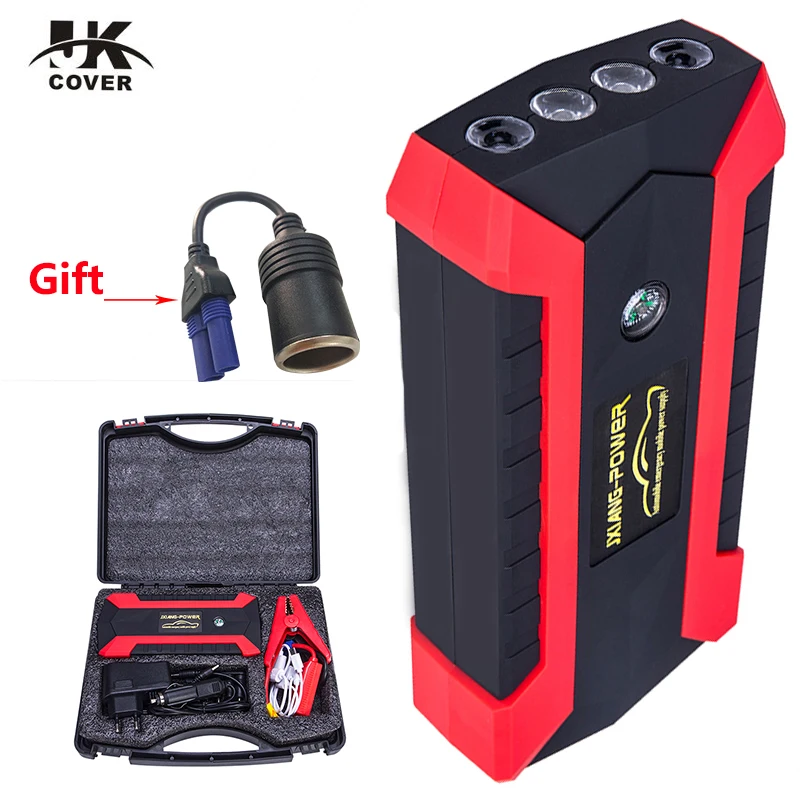 

JKCOVER jump starter 68000mWh 800A Petrol Car Battery Charger Emergency 60C Discharge Auto Starting High Power start device