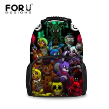 Fünf Nächte im Freddys Rucksäcke für Teenager Jungen Mädchen Cartoon College Laptop Reise Schule Bagpack für Kinder Kinder Mochla