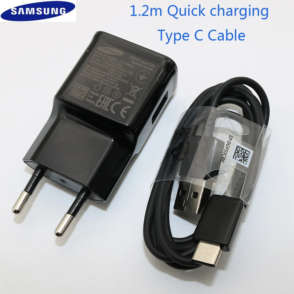 100 Original Samsung Galaxy S9 S8 S8 plus Fast Charger Type C Adaptive
