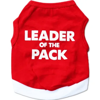 

Fashion Pet Clothes Dog Clothes Cotton Red Seal Letter Pet Vest