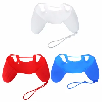 

Cover for PS4 Game Controller Soft Silicone Skin Non-Slip Grip Cover Case for PS4 Controller with Lanyard Game Accessories New