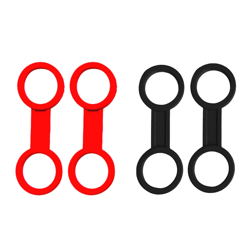 Pack of 4pcs Universal Scuba Diving Dual Ring Silicone Snorkel Keeper Quick Release Holder 