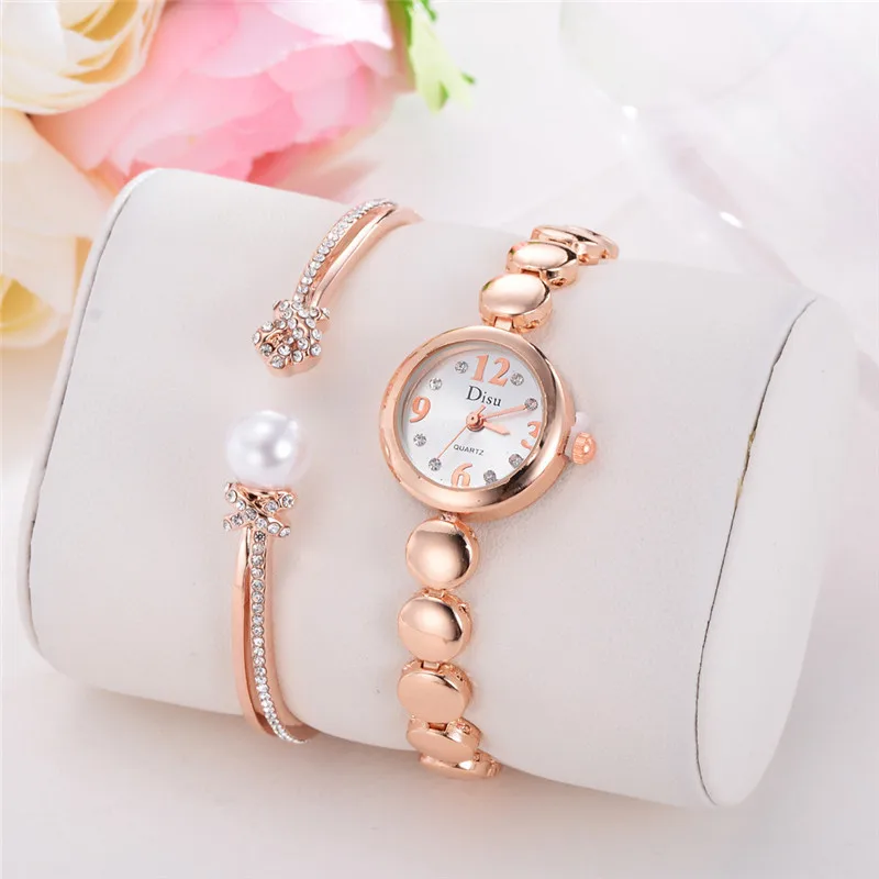 

Women Watches Top Brand Luxury Light Girl Temperament Watch Bracelet Set Chain Wristwatch Birthday Gift Relojes De Mujer Uhren