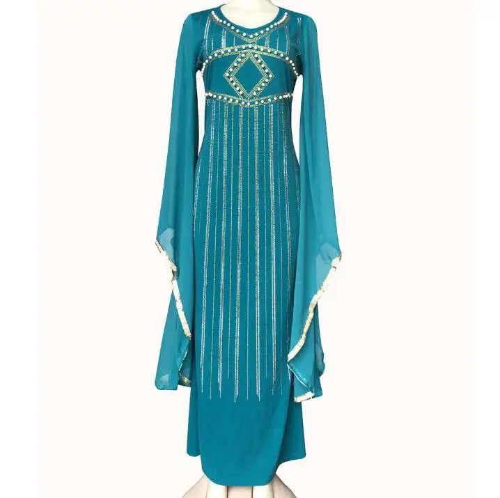 Африканские платья для женщин Новая Традиционная рубашка "Дашики" бисер с принтом жемчужные узоры Bazin Riche Тонкий рюшами рукав длинный