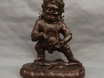 

16'' China Tibet Buddhism Mahakala Bodhisattva Bronze Statue