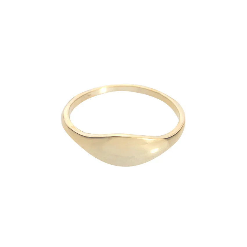 GORGEOUS TALE Zinc Alloy Gold Color Finger Ring Size 6.75 Women Vintage Jewelry Simple Round Male Ring Silver anel masculino