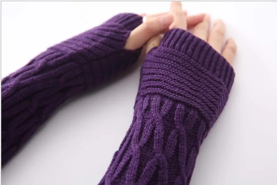 2018 новые осенние и зимние Вязание Половина finger пальцев шерсть Перчатки