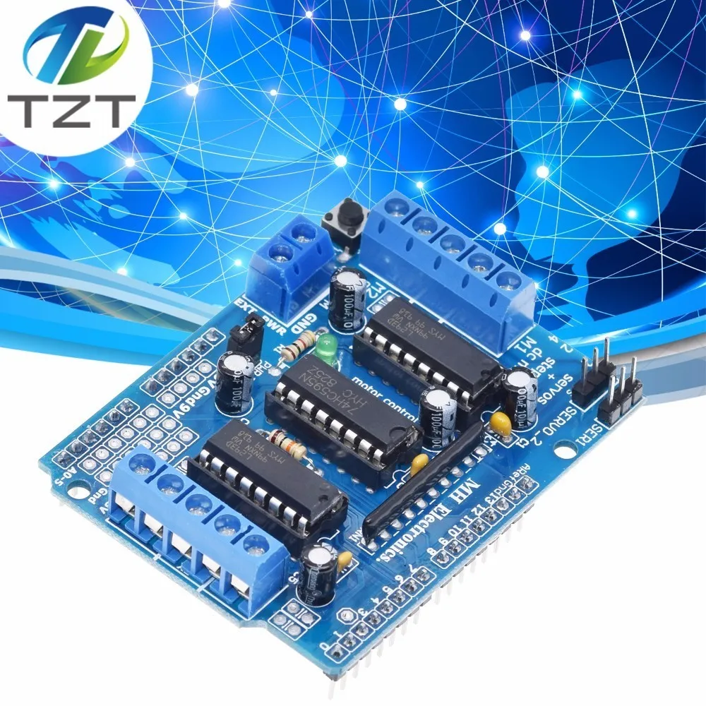 

TZT L293D motor control shield motor drive expansion board FOR Arduino motor shield
