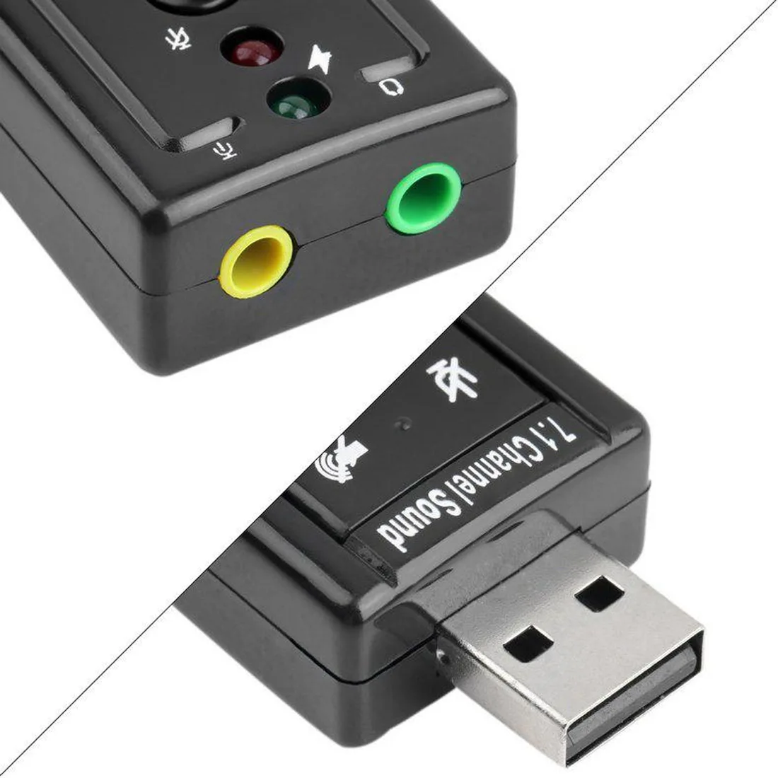 Для USB звуковой карты аналоговый 7,1 канальный динамический звук Внешняя USB Звуковая карта Микрофон вход дома