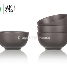 Yixing Zisha глина черный Кунг-фу чашка 20 мл 0,7 унций 4 шт