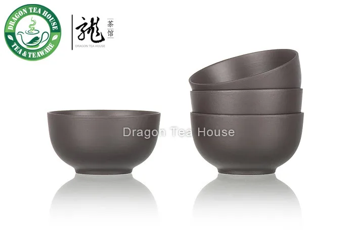 

Yixing Zisha Clay Black Kung Fu Teacup 20ml 0.7oz 4pcs