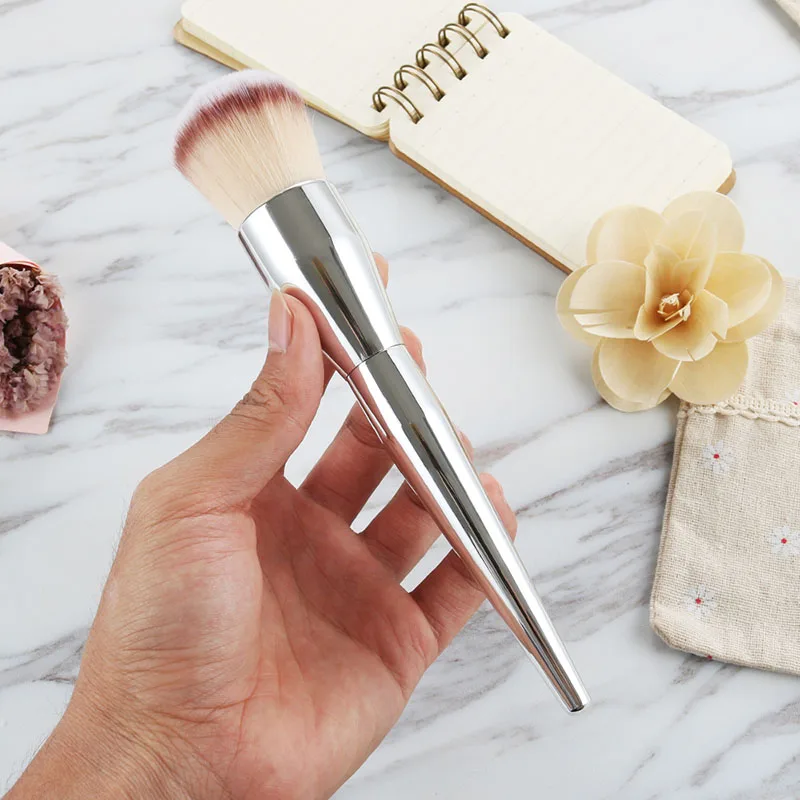 Very Big Powder Makeup Brush Face Foundation Blush Beauty Cosmetics Aluminum Make Up Brushes (7)