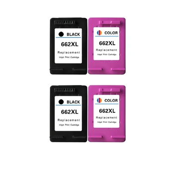 

4 Pcs Black & Tri-color For HP 662 Compatible Ink Cartridges For HP662 662XL Deskjet 1015 1515 2515 2545 2645 3545 Printer