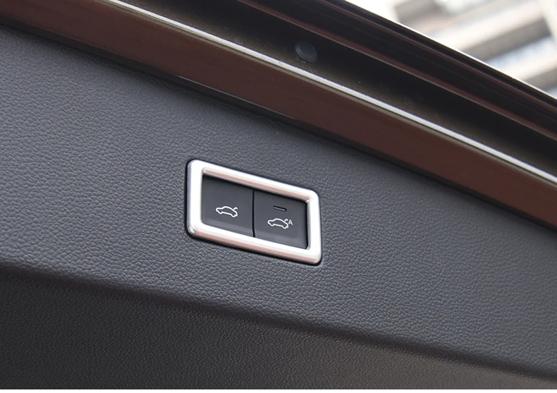 ABS хромированный автомобильный Стайлинг задний багажник Электрический Кнопка рамки наклейка Накладка для Volkswagen VW Tiguan MK2 аксессуары