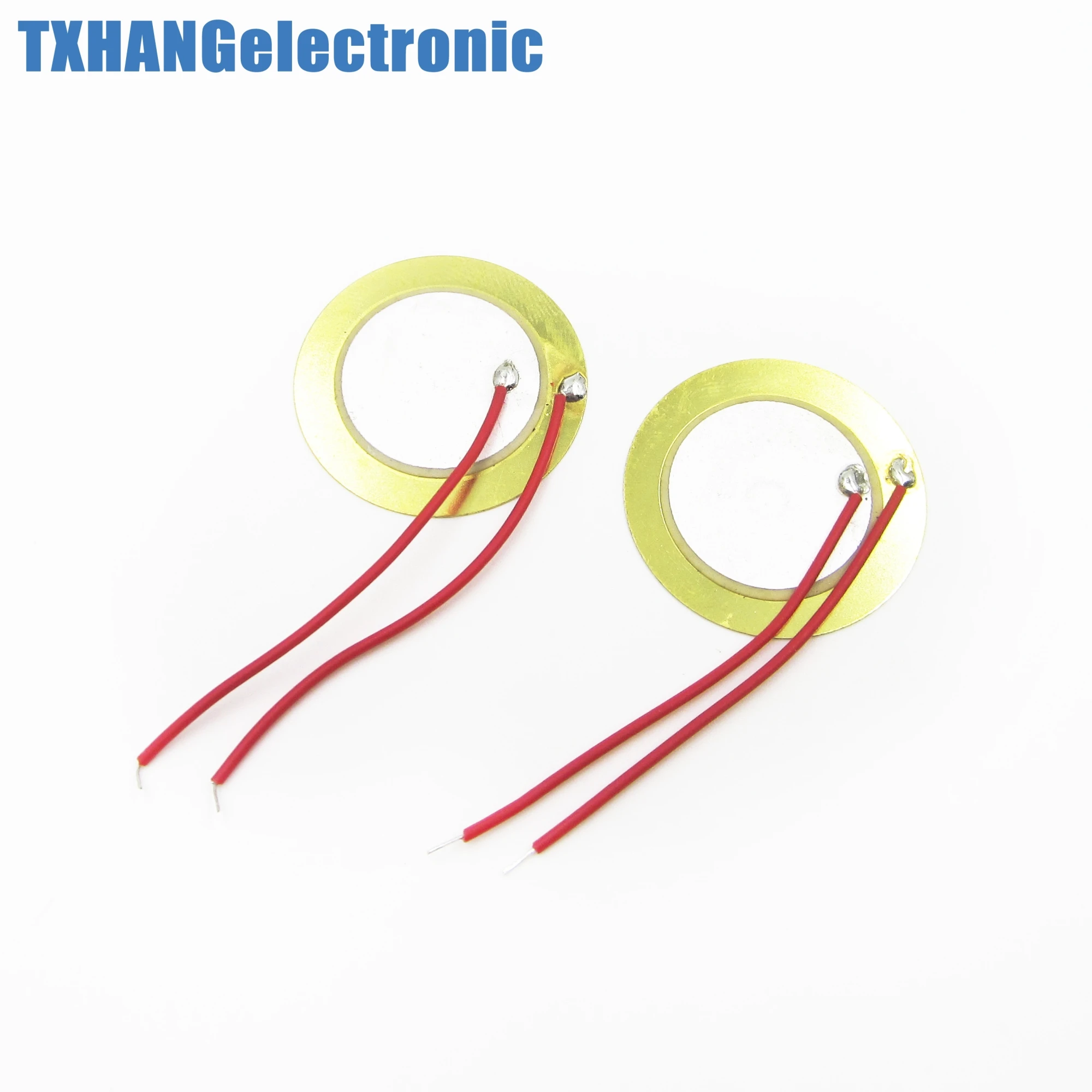 5PCS 27mm Piezo Elements Sounder Sensor Trigger Drum Disc Wire Copper UK