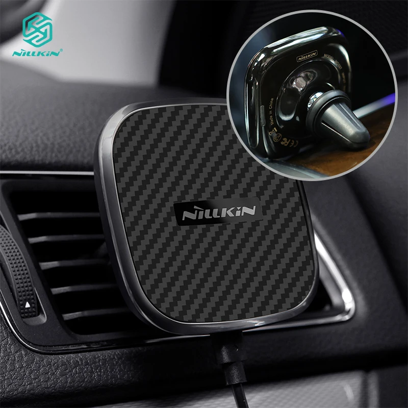 

Nillkin 10W 2A Qi Car Magnetic Fast Wireless Charger Desk Holder Stand or Air Vent Quick Charging for iPhone X 8 Plus P30 Pro