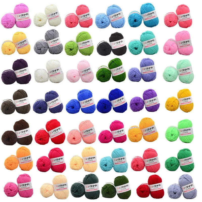 

Urijk Multicolor Milk Cotton Yarn Fiber Velvet Wool Crochet Yarn For Hand Knitting DIY Sweater Blanket Scarf Sweater Blanket