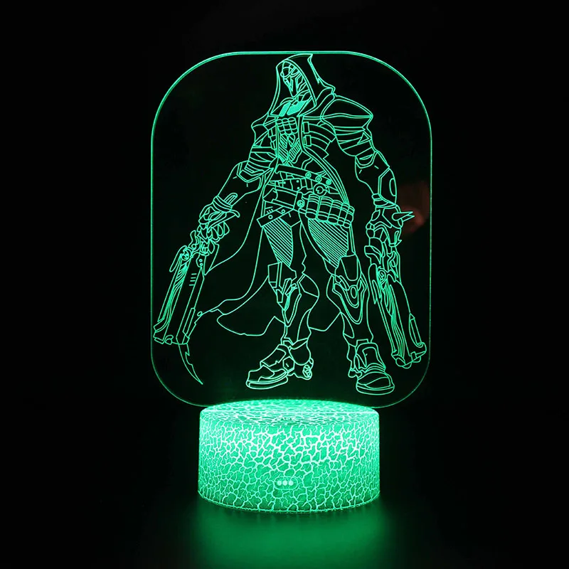 Настольная лампа Overwatch с цветными сменными usb портами дистанционным управлением