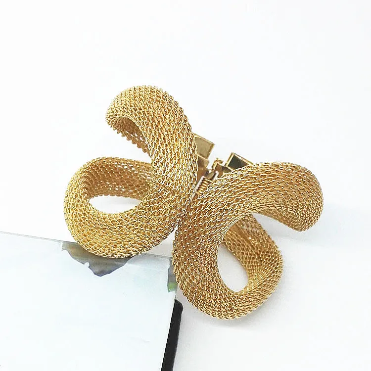 

New Women Fashion Elegent Alloy Wide Spring Cuff Bracelet Costume Bracelets & Bangles Jewelry
