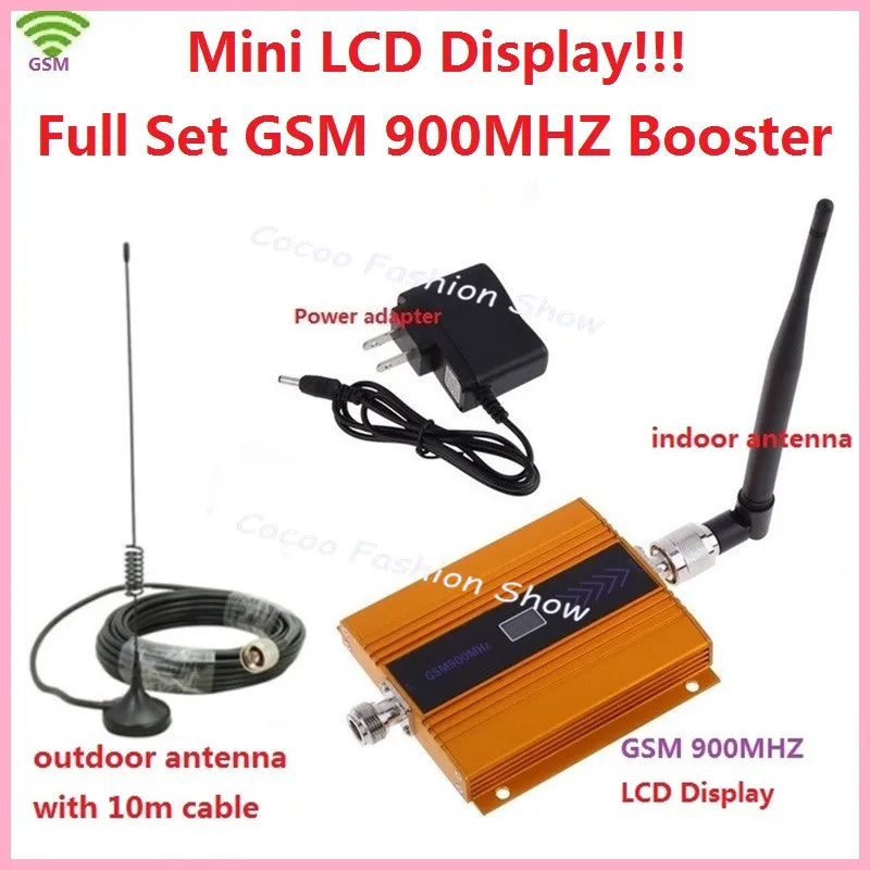 

2Set 2G 900MHz 900 mhz GSM Mobile Cell Phone signal Booster Repeater gain 60dbi LCD with antenna N male for house office