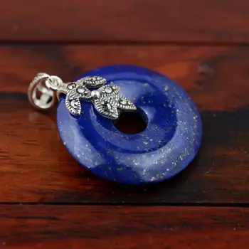 

[silver] deer King Lapis Pendant S925 Sterling Silver Silver Antique female buckle wholesale