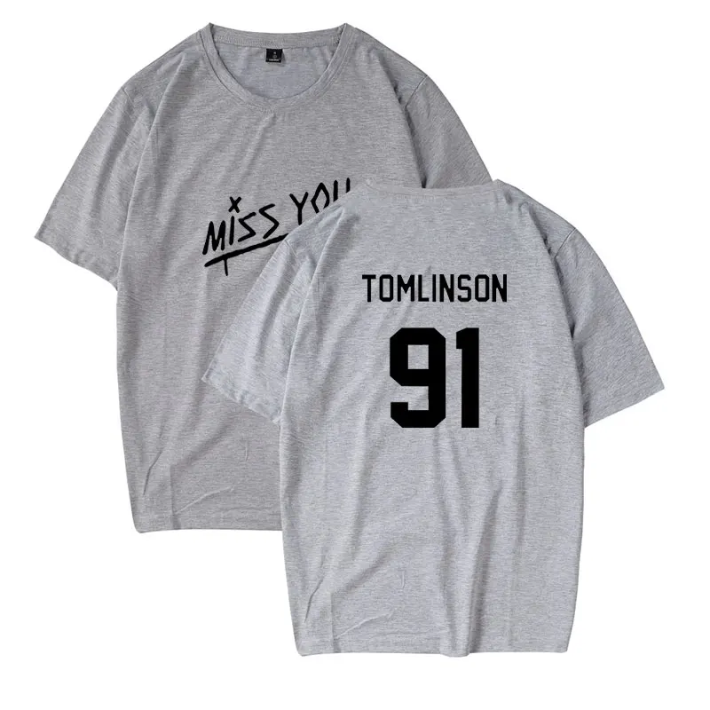 LUCKYFRIDAYF England Singer Louis Tomlinson 91 Print Short Sleeve Cotton Fashion T-shirts Women Idol Tee Shirts Clothes