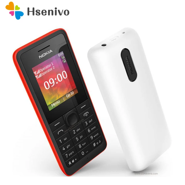 Cheap 107 Original Nokia 107 FM Radio Dual SIM Cards Good Quality Unlocked Mobile Phone refurbished