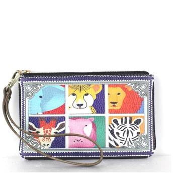 

animal pattern leather hand bag Fashion Coin Purse small mobile phone bag purse