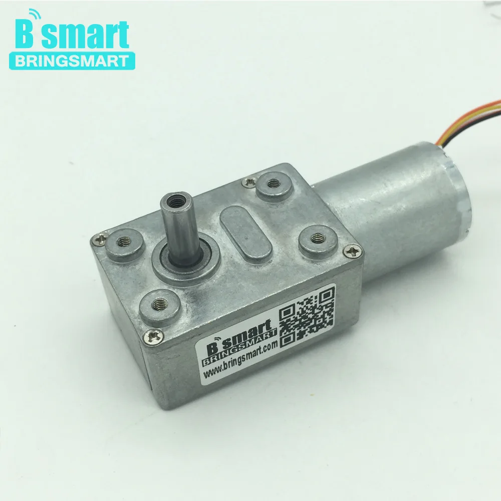 

Bringsmart JGY-2430 Brushless 12 Volt DC Worm Gear Motor Self-lock Reversible Gearbox with Brake Mini Speed Measuring Motor