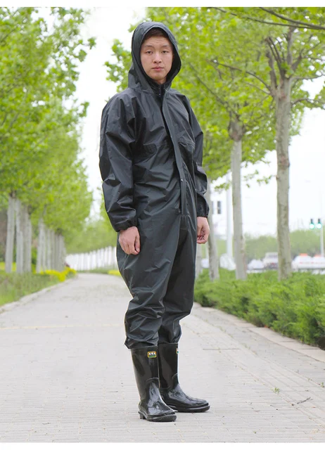 Working-Coveralls Waterproof Hooded Raincoat Overalls Anti-Oily Dust-Proof  Paint Spray-Clothing Hood Protective Work-Clothes - AliExpress