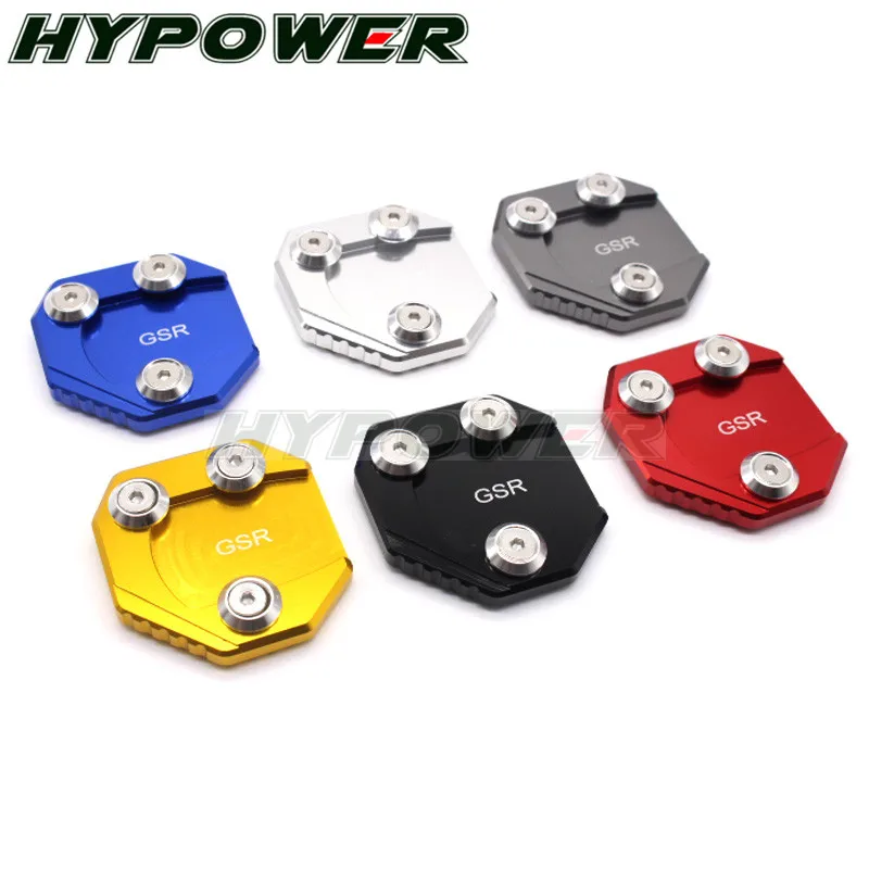 

For Suzuki GSR 750 GSX S 1000/F Motorcycle accessories Kickstand CNC Aluminum Enlarge Extension Side Stand Plate screw Pad