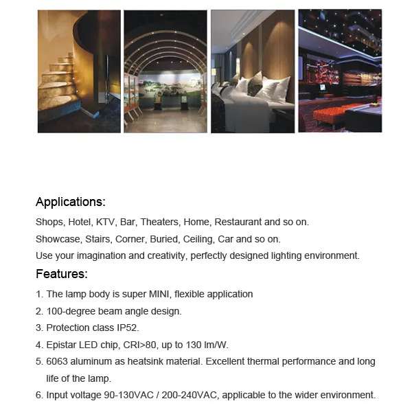 Escurecido e Não-dim Set + Motorista + Cabos Pode 2 w 180lm 80ra Casa Nova Decoração Moda Downlight 15mm Mini Led Spot Luz Ser 6 Pçs - 3 set + Motorista + Cabos 2 W
