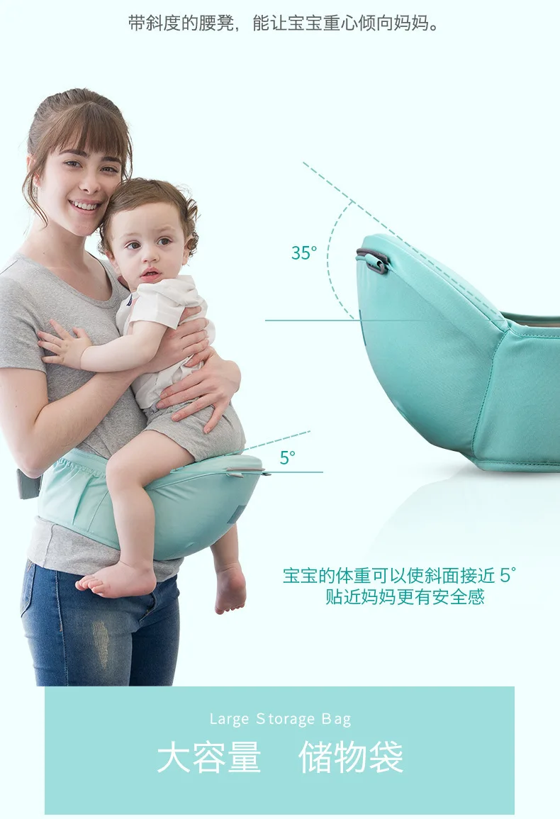 Двойной плечевой детский слинг четыре сезона Многофункциональный дышащий Бандаж для беременных ребенок Хипсит (пояс для ношения ребенка)