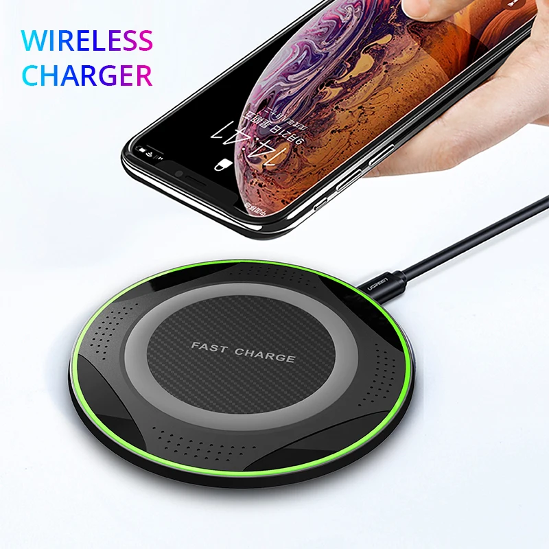 Беспроводное зарядное устройство Qi 10 Вт для Samsung S9 S8 Note 8 9 беспроводное iPhone X Xr Xs Max