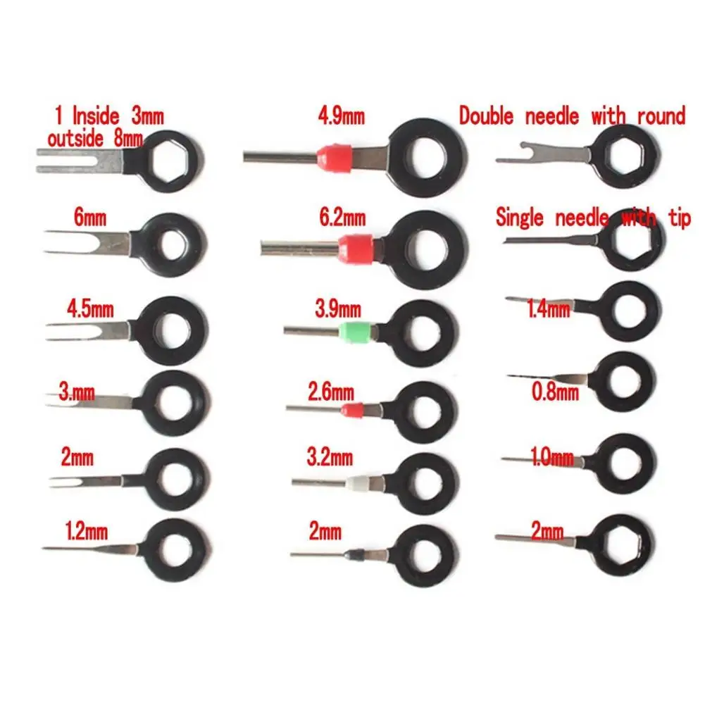 

18Pcs/set Terminal Removal Tools Car Electrical Wiring Crimp Connector Pin Extractor Kit for Car Plug Repair Tool