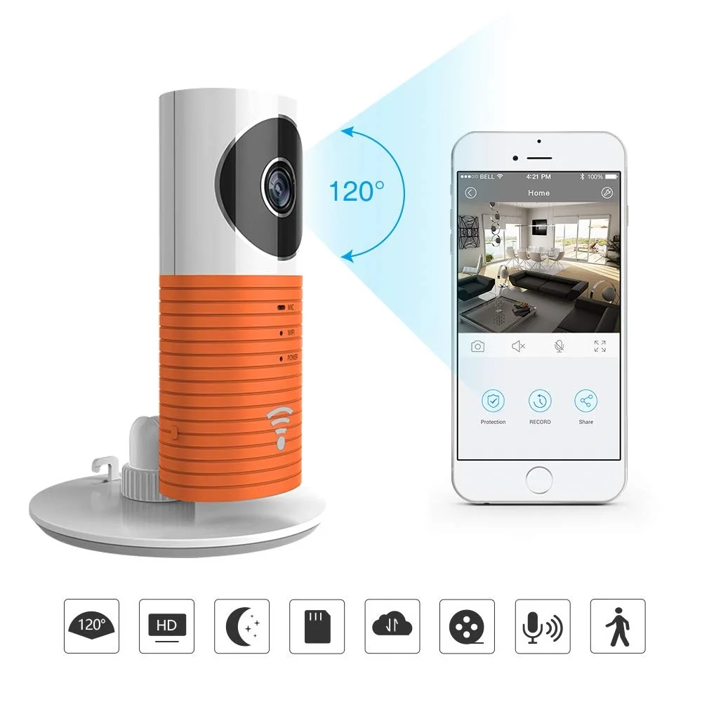 

Clever Dog camara cctv ip camera wifi 720P wireless camera wifi IR Night Vision Intercom Motion Sensor Alarm 4 Colors Max 32GB