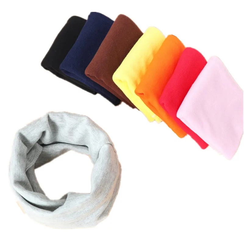 Spring Baby Infant Cotton Scarf Collar Autumn Girls Boys Bibs Scarf Soft Kids O Ring Collar Children Scarves Magic Neckerchief