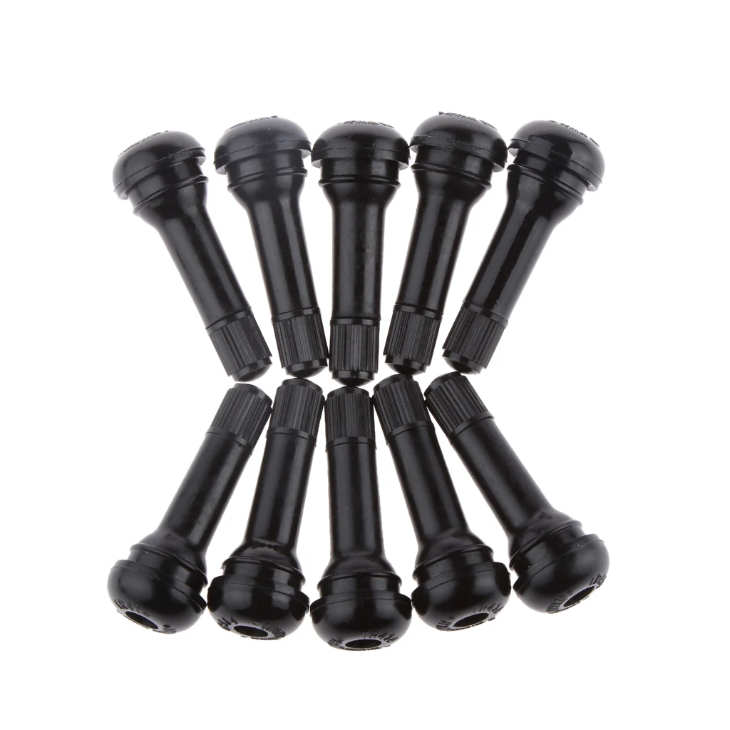 10PCS NEW TR414 RUBBER & ZINC SNAP IN TUBELESS CAR TYRE VALVE + DUST CAP Valvula del neumatico valve à pneus 