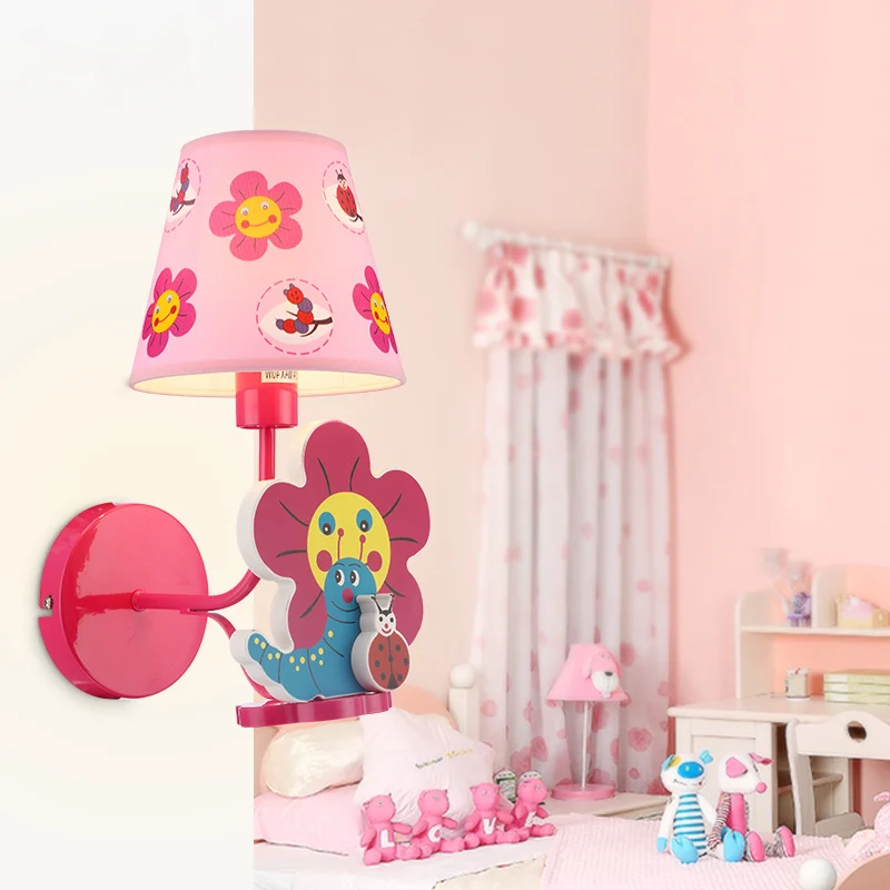 Led Wall aisle children room bedroom bedside lighting lamp cute girl