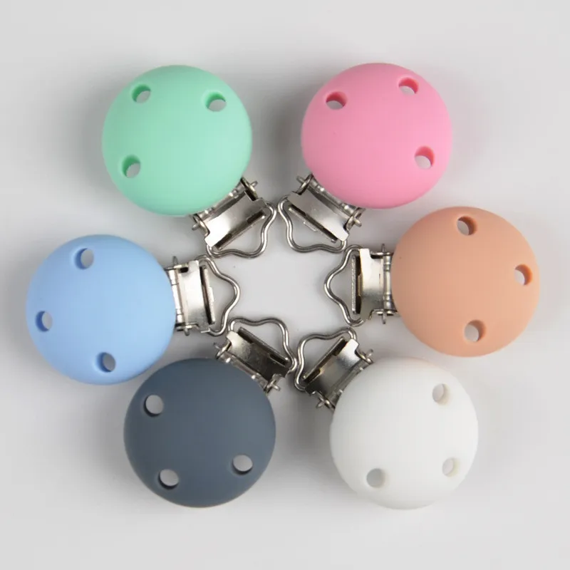 Titular da Chupeta Xcqgh Silicone Rodada Acessórios Cadeia Mamilo Chupeta Clips Mordedor Dentição Faça Você Mesmo Clipe 5 - 10 Pcs 8 High Quality Mamãe e Bebê