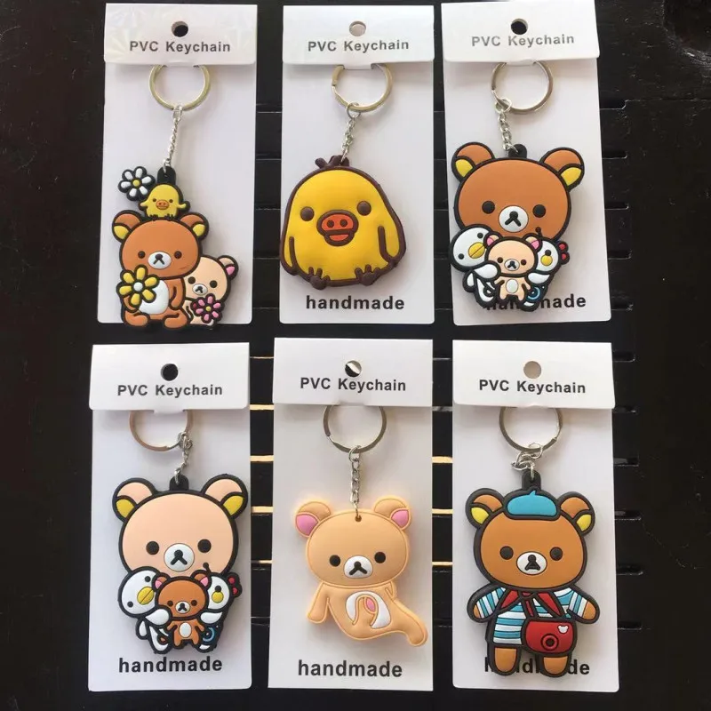 

IVYYE 1PCS Rilakkuma Series Anime Key Chain PVC Figure Morty Keyring cute Toy Keychain Keyholder Birthday Gifts Unisex NEW