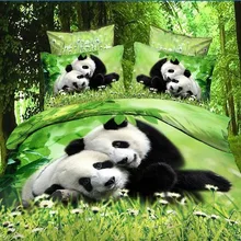 Постельное белье с пандами, 3D картина маслом постельные принадлежности без наполнителя, милое постельное белье с пандами наборы королева