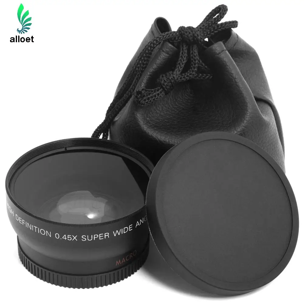 Hot Sale HD 0 45x 52mm Super Wide Angle Lens with Macro Lens and Carry Bag