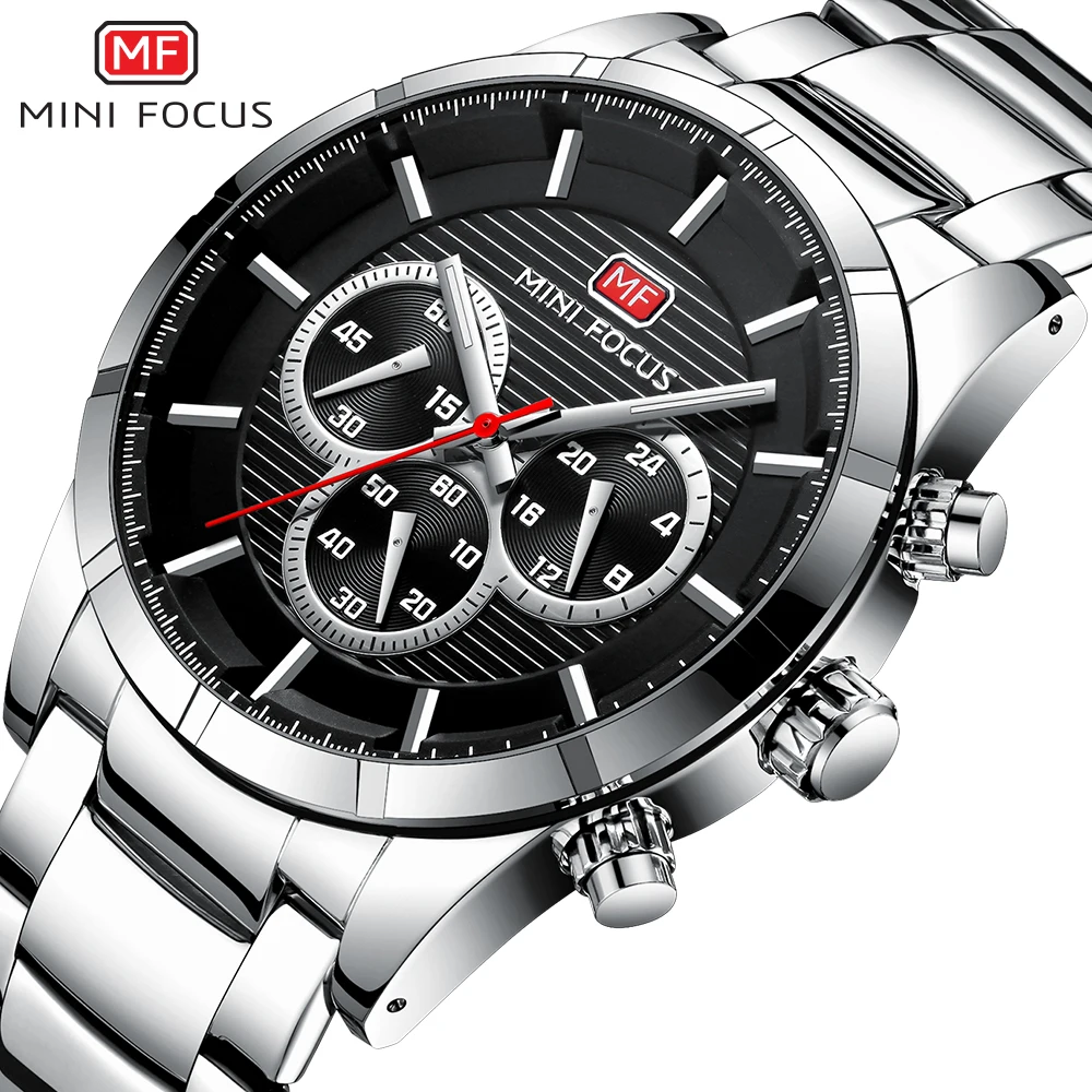 

MINIFOCUS Complex Dial Men Watches Luxury Sport Waterproof Man Quartz Watch Men's Stainless Steel Wristwatches Relogio Masculino