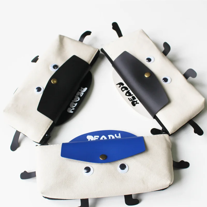 

4psc / set Creative ready pencil case stationery phone bag Office and school supplies multifunction pencil bag
