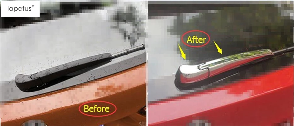 

Lapetus Accessories For BMW X1 F48 2016 2017 2018 2019 Bright Rear Windshield Window Wiper Decoration Molding Cover Kit Trim